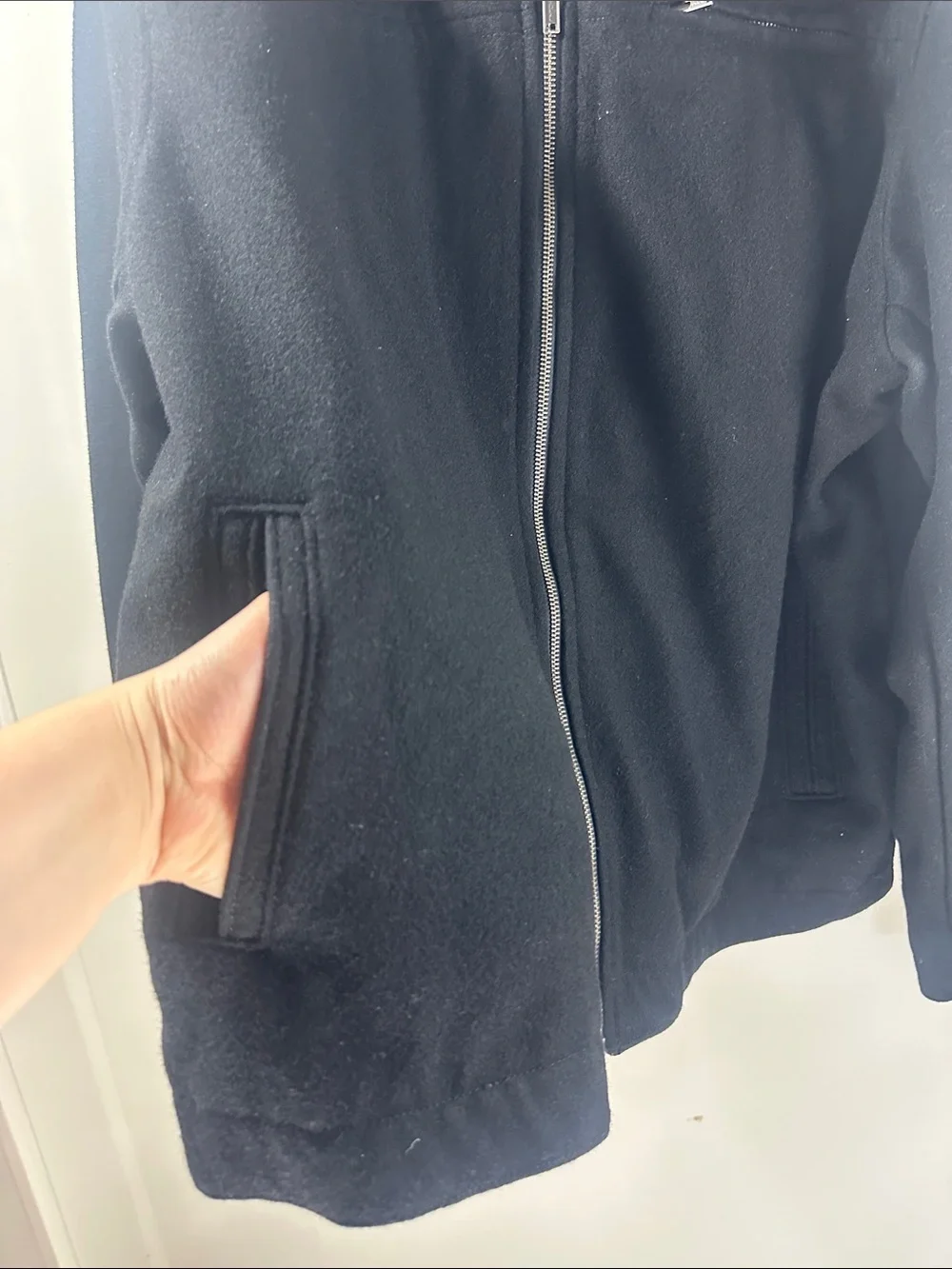 Old Navy Black Full-Zip Collared Bomber Jacket Men's XXL